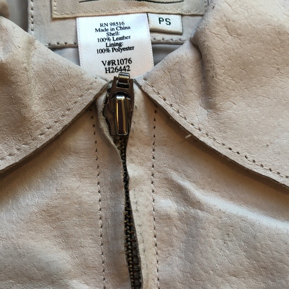 Coldwater Creek cream leather jacket - Host pickπποΈππ - Picture 3 of 8